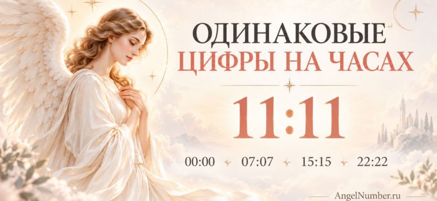 Одинаковые цифры на часах